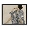 Stupell Industries Stylish Woman in Thought Floater Framed Canvas Wall Art Design by Design Fabrikken